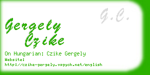 gergely czike business card